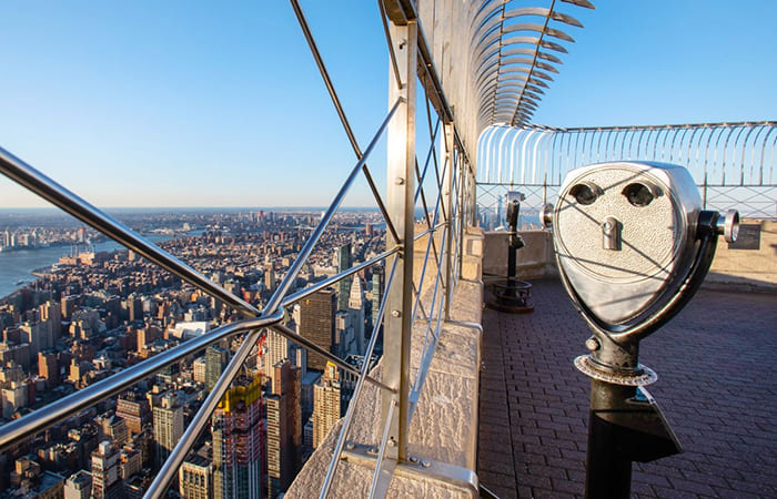 1art1 Zerbino New York Empire State Building 70x50 Cm | Tappeto Entrata Con Vista Su Manhattan | Antiscivolo E Lavabile In Lavatrice